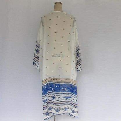 Print Chiffon Swimwear Beach Long Bikini Cover Up