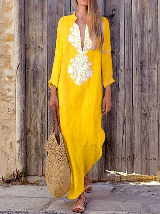 V Neck Maxi Dress