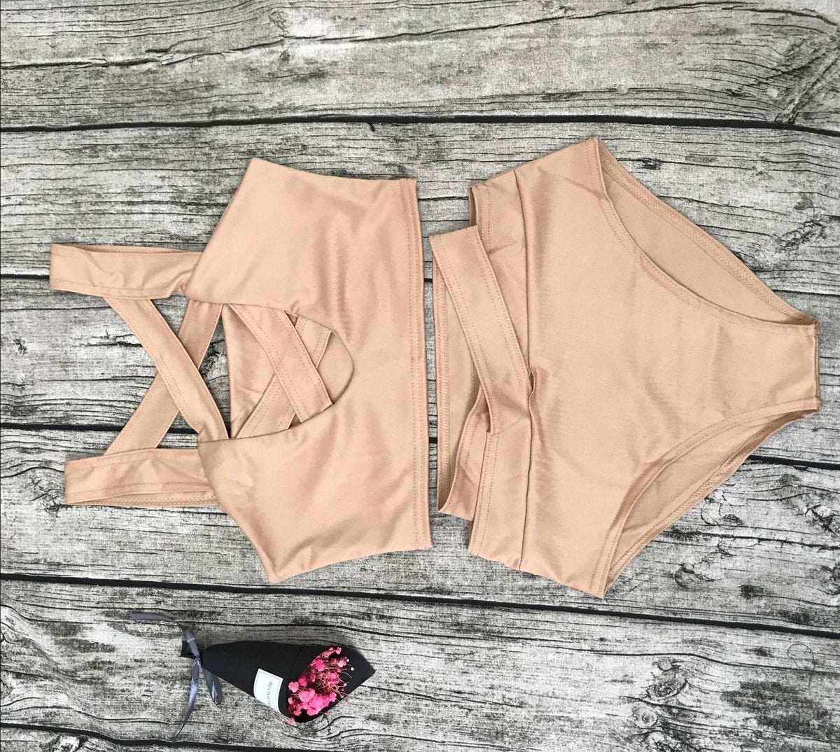 11 Colors Solid Color Bikini Swimsuit In 5 Size
