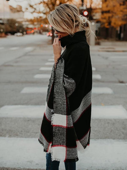 Fashion High-Neck Knitting Sweater Cover-Ups Tops