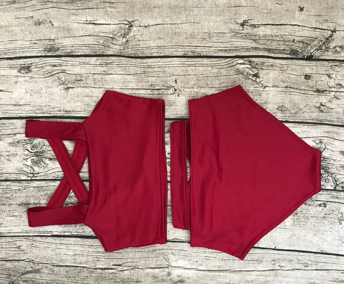 11 Colors Solid Color Bikini Swimsuit In 5 Size