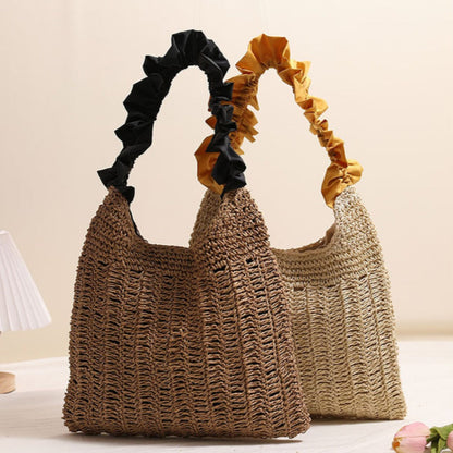 Cosbai - Ruffle Trim Crochet Sling Bag - Vintage &amp; Chic