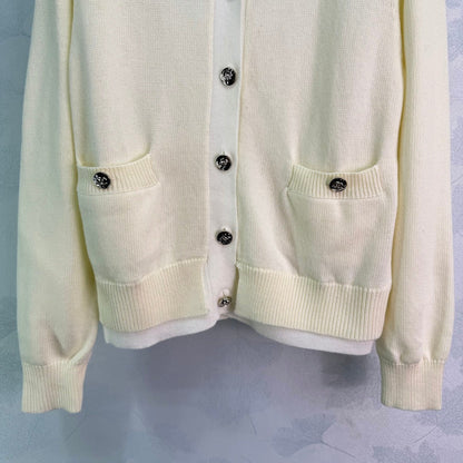 CC 26s Knitted Cardigan Top Wool 345002