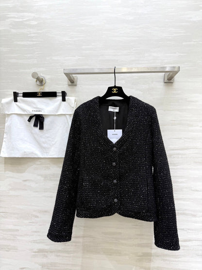 CC 26s Jacket Black Sparkling Sequined Tweed 352318