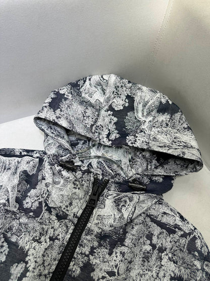 CD 25 Tiger Garden Jacket Blue Polyester