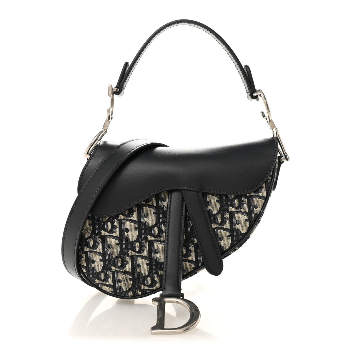 Oblique Mini Saddle Bag With Strap Blue