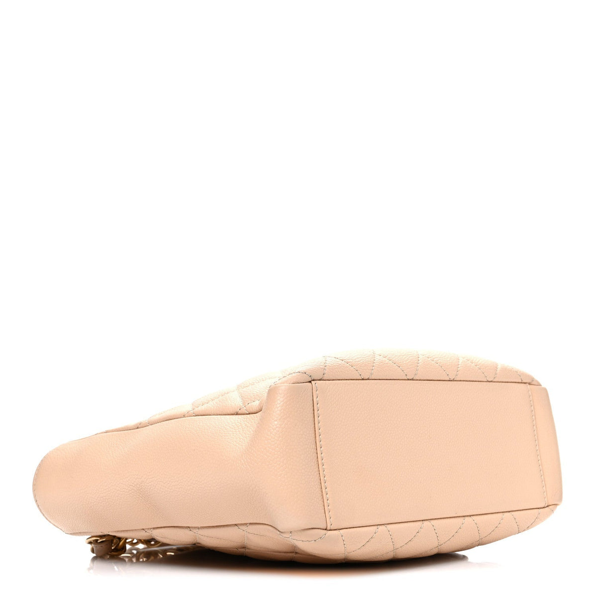 Caviar Quilted Petit Shopping Tote PST Beige Clair