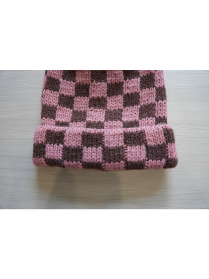Haila - Winter Checkered Knitted Beanie