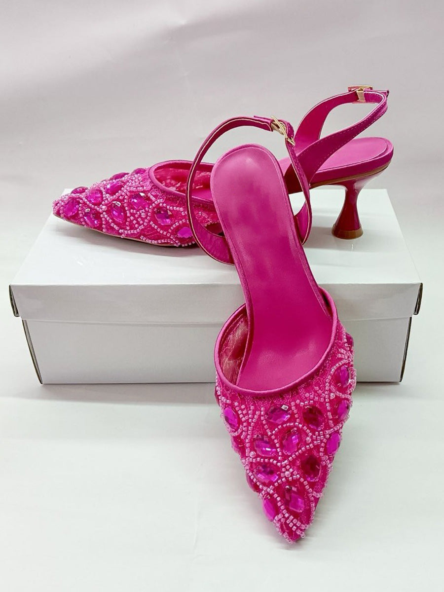 Heidi Colorful Rhinestone High Heels