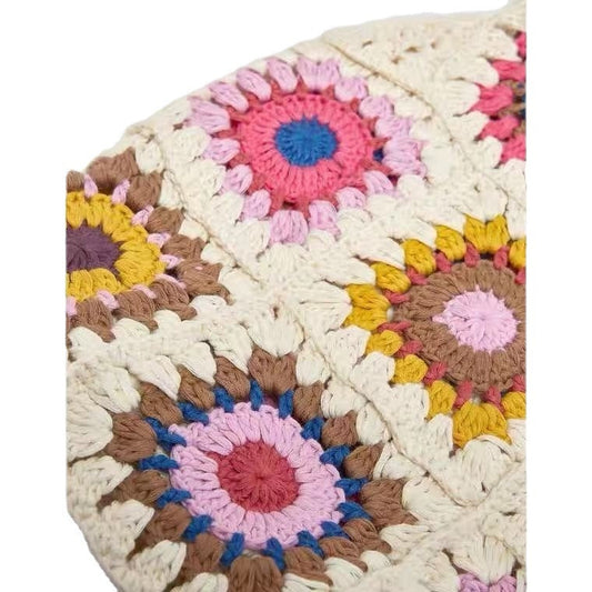 Crochet Granny Square Bag Knitted Underarm Bag