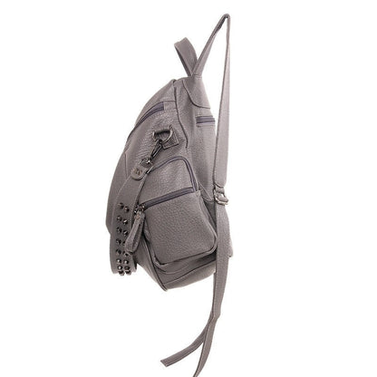 Plain Large Capacity Riveted Shoulders Bag