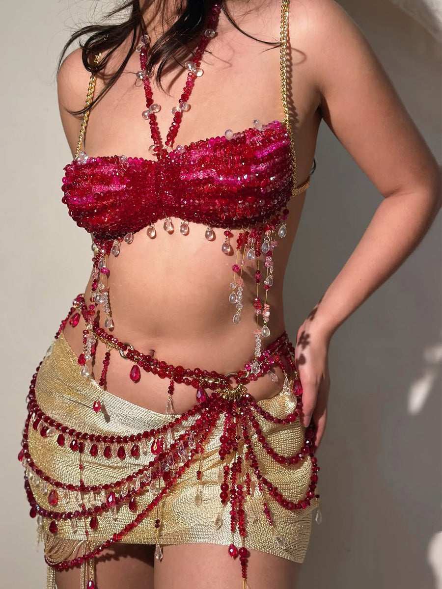 Aubrey Handcrafted Tassel Beaded Set