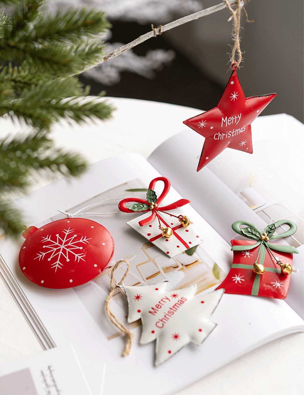 Cute Star Iron Christmas Tree Hanging Ornament