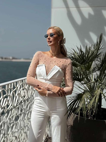 Aviana Bubble Bead Two Piece Jumpsuit