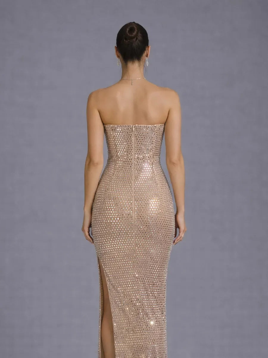 Amalia Maxi Dress in Almond