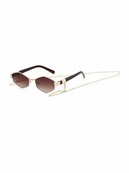 Raina Polygonal Metal Sunglasses