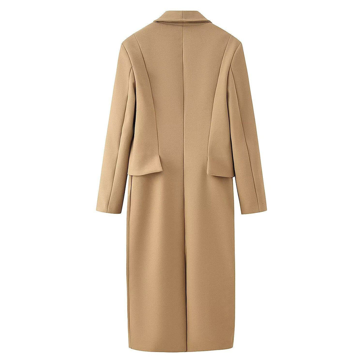 Wool Trench Coat With Belted Waist