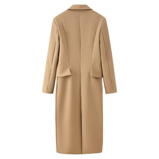 Wool Trench Coat With Belted Waist
