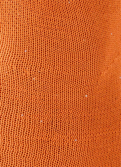 Delfina Cowl Knit Maxi Dress - Orange