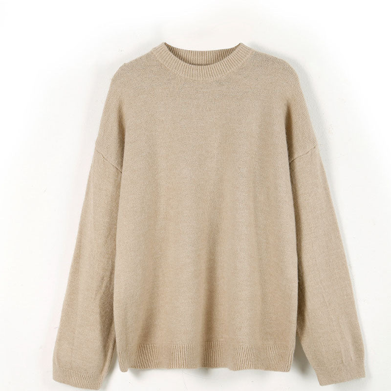 Fall Crew Neck Casual Thicken Warm Sweater