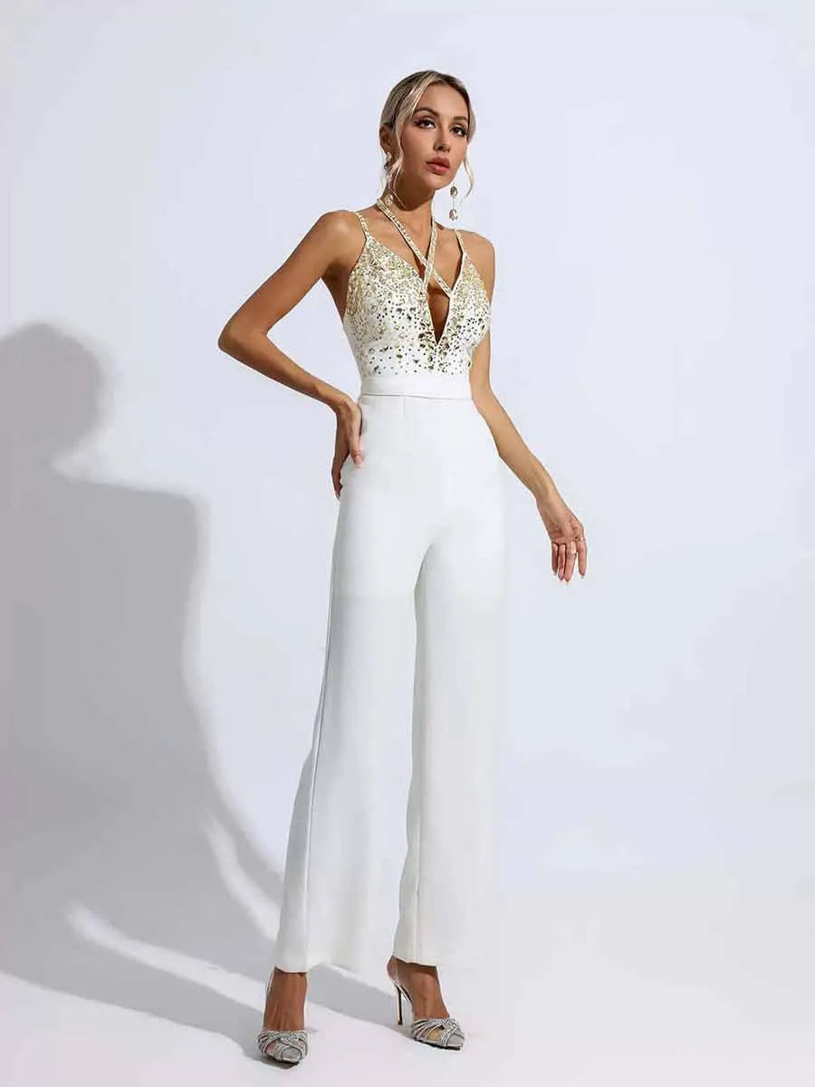 Cecilia Sequin Embellished Jumpsuit