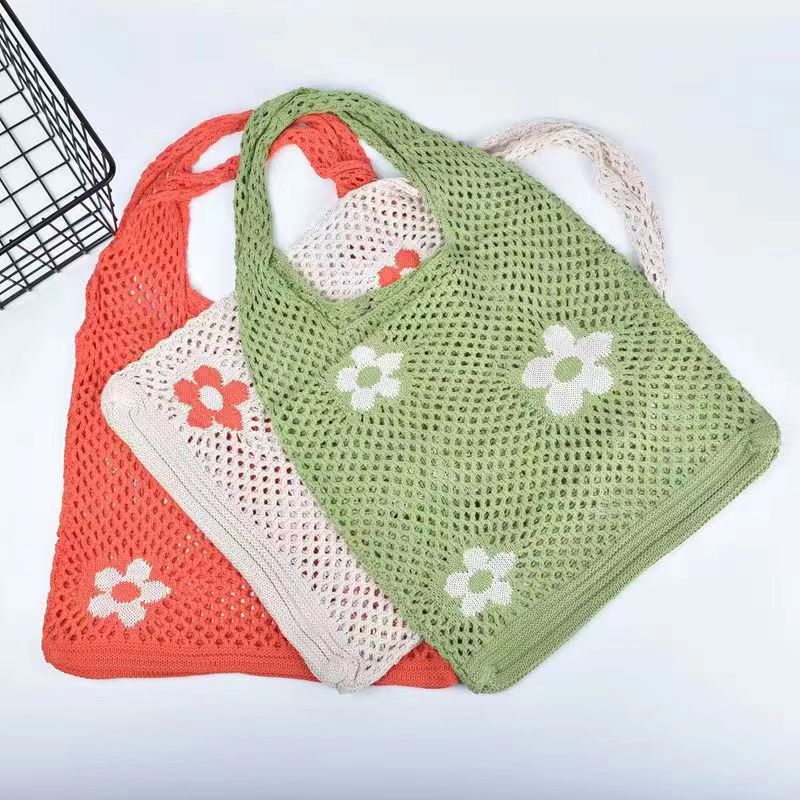 Crochet Tote Bag Tote Flower Bag