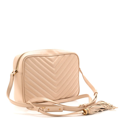 Calfskin Matelasse Monogram Lou Camera Bag Dark Beige