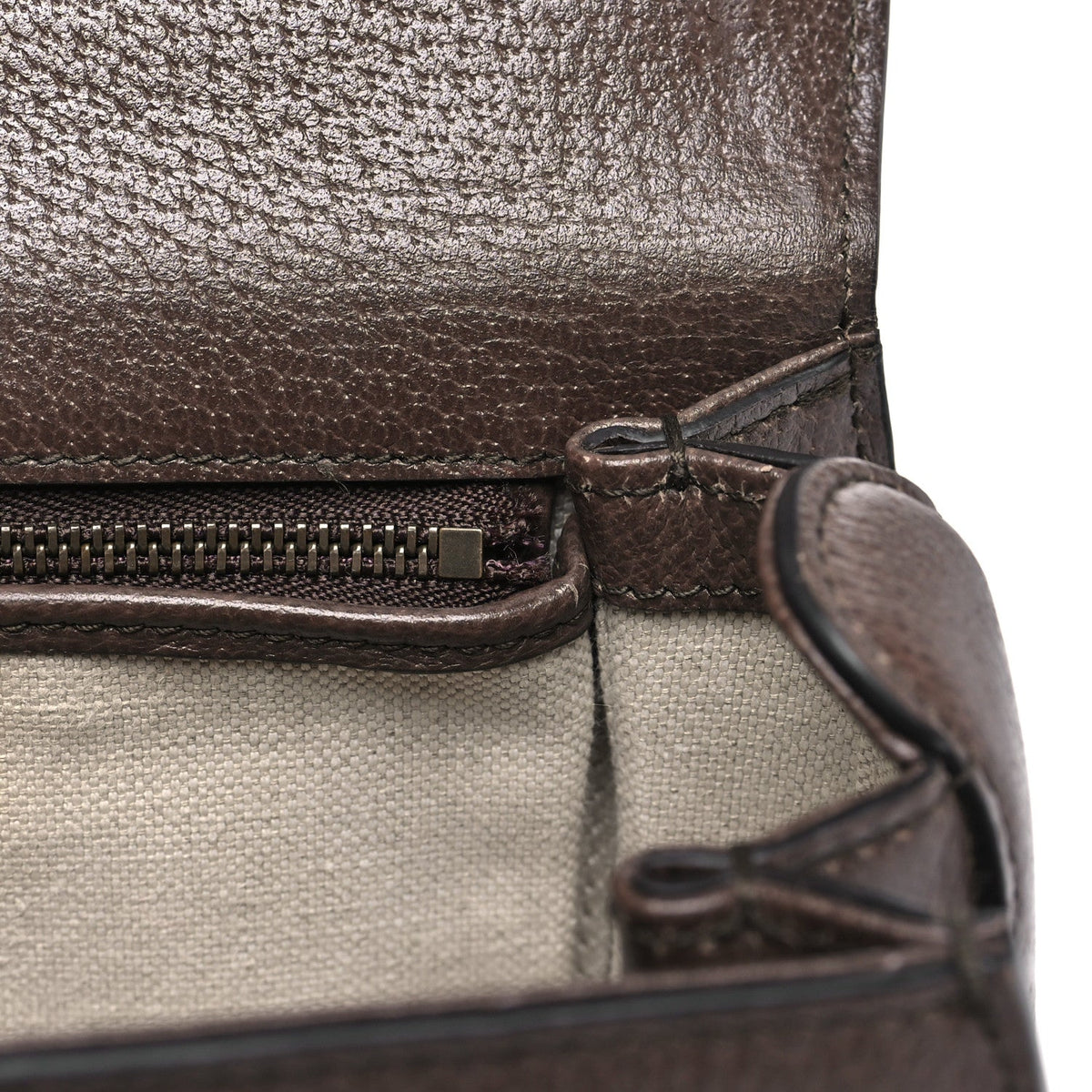 Monogram Jumbo GG Textured Dollar Calfskin Web Small Bamboo 1947 Top Handle Bag Camel Ebony New Acero