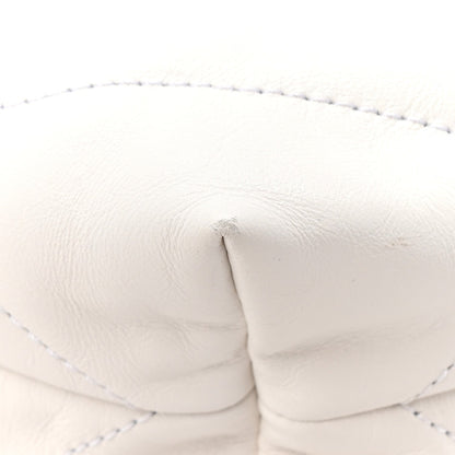 Shiny Calfskin Quilted Small Chanel 22 White