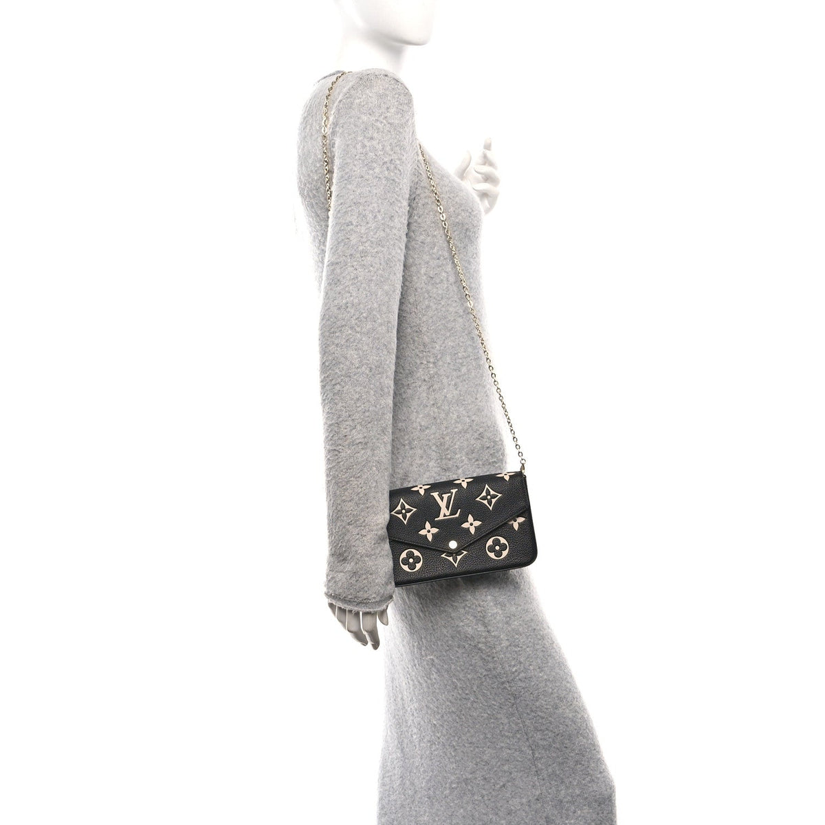 Empreinte Monogram Giant Felicie Pochette Black Beige