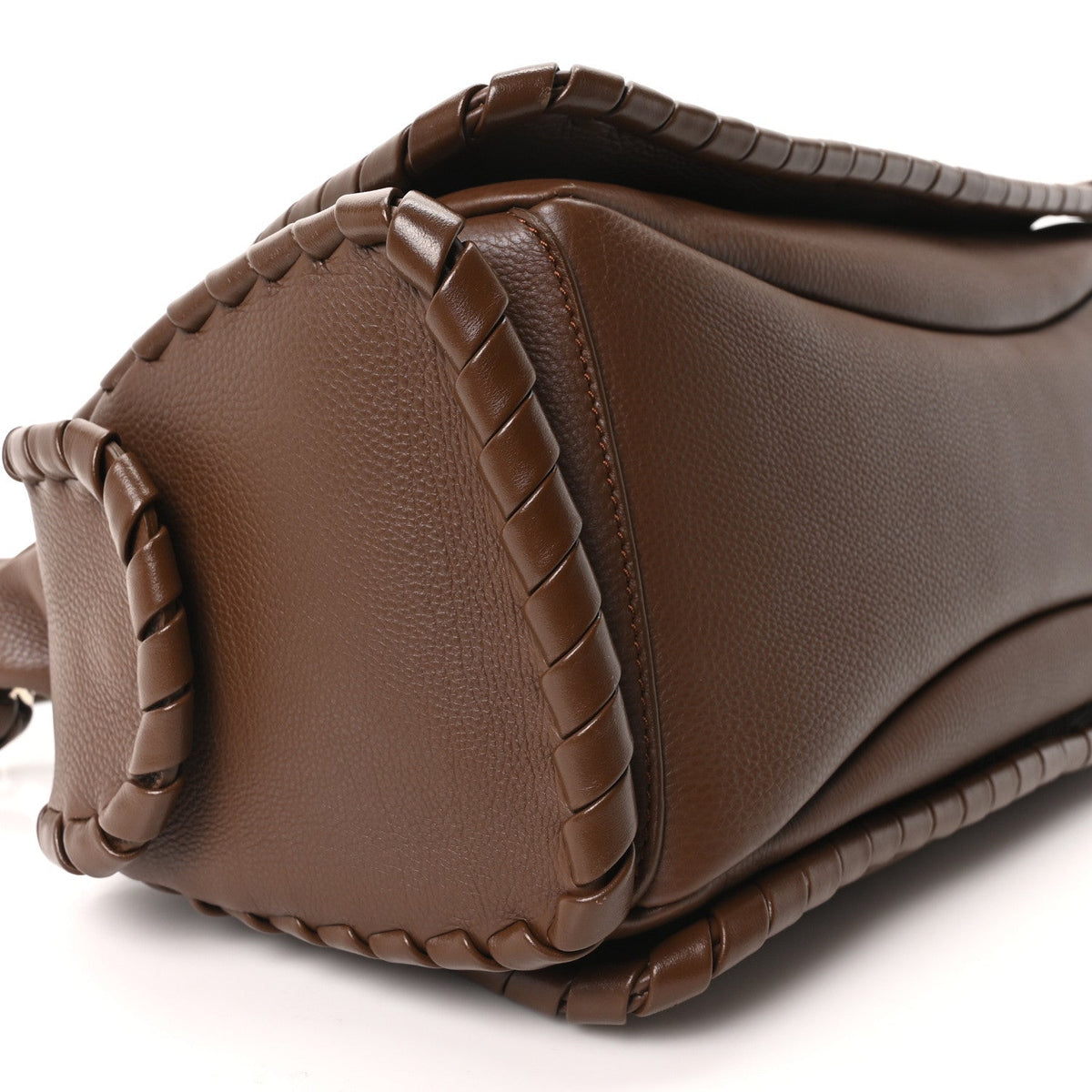 Grained Calfskin Nahir Shoulder Bag Nut