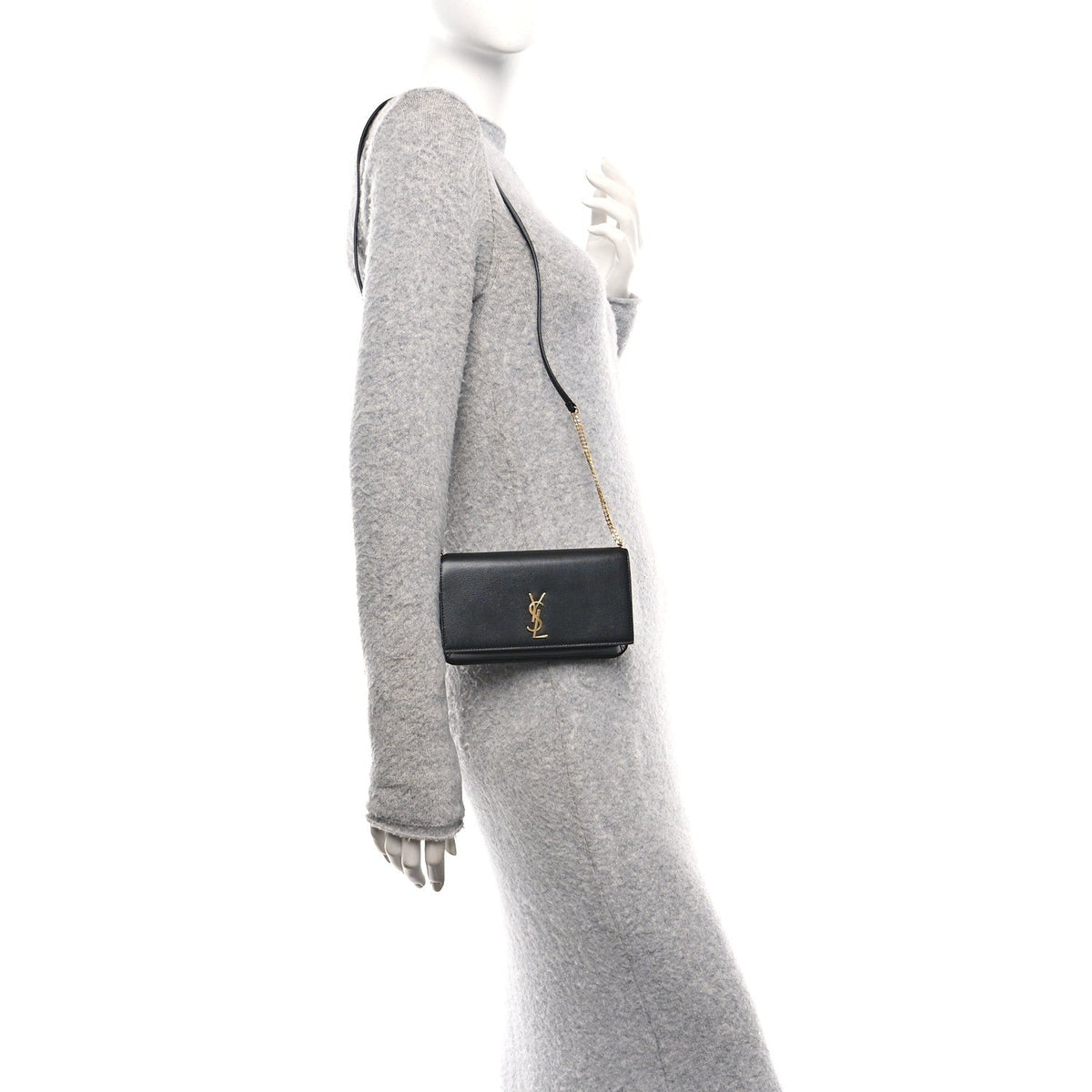 Calfskin Monogram Cassandre Phone Holder With Strap Black