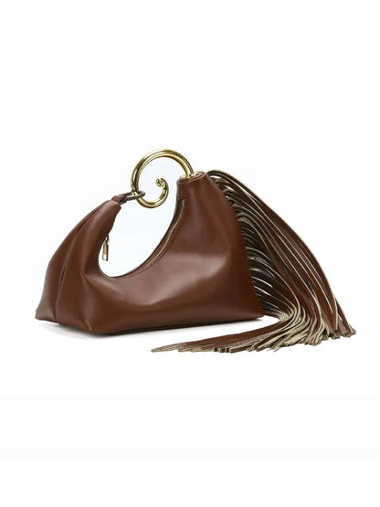 Rebecca Leather Tassel Handbag
