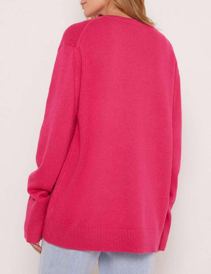 Simple Soft Solid Color Ribbed Knit Top