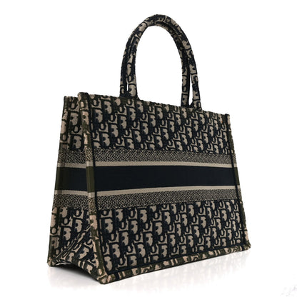 Oblique Medium Book Tote Blue Multicolor