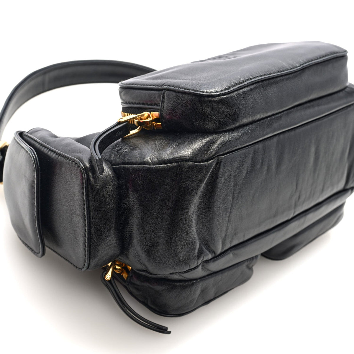 Nappa Multi Pocket Hobo Black
