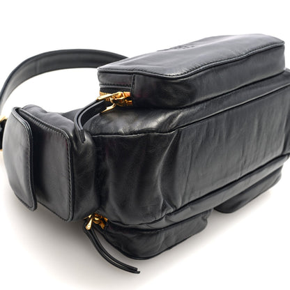 Nappa Multi Pocket Hobo Black