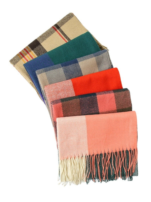 Sscarvii - Winter Scarf with Colorful Plaids