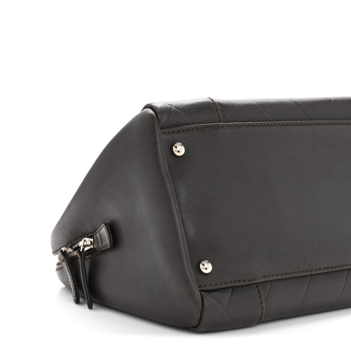 Calfskin Chevron CC All Day Long Boston Brown