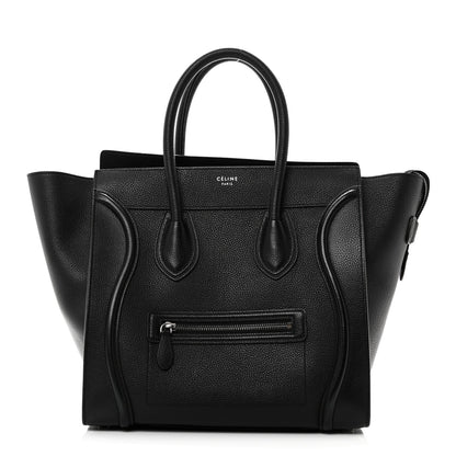 Drummed Calfskin Mini Luggage Black
