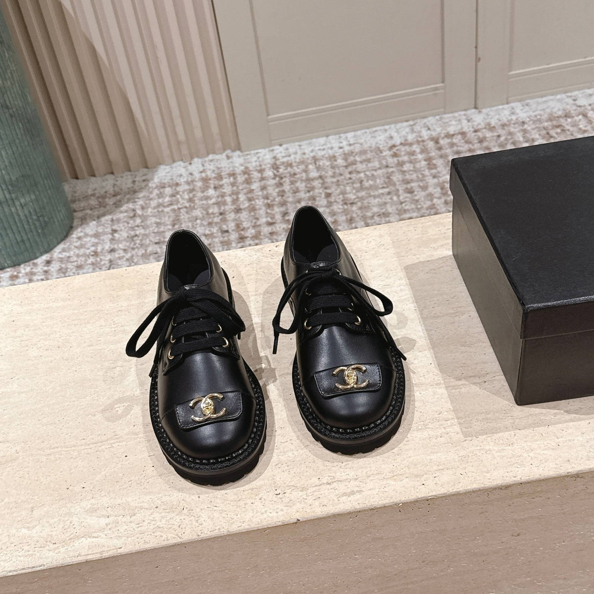 CC 26s Shoes 2cm Black Calfskin 583903