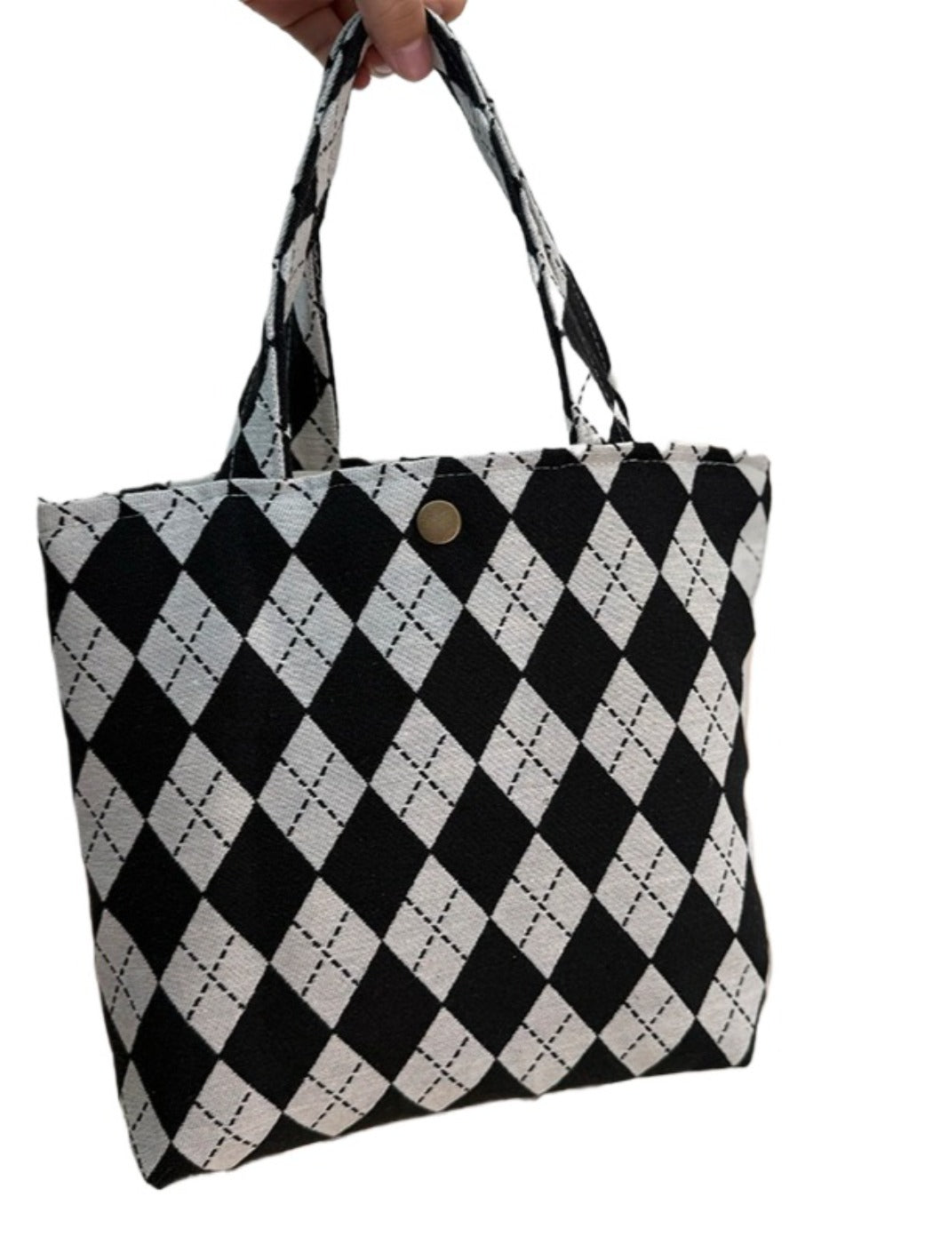 Cosbai - Tote Handbag with Plaid Patterns- Classic &amp; Casual