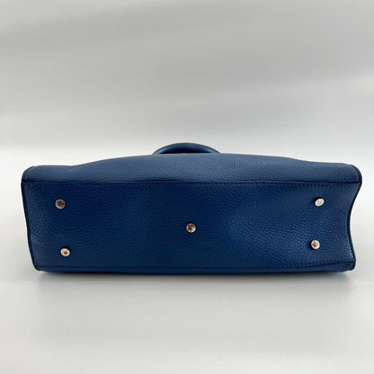 Aigner Blue Leather Medium Cybill Tote