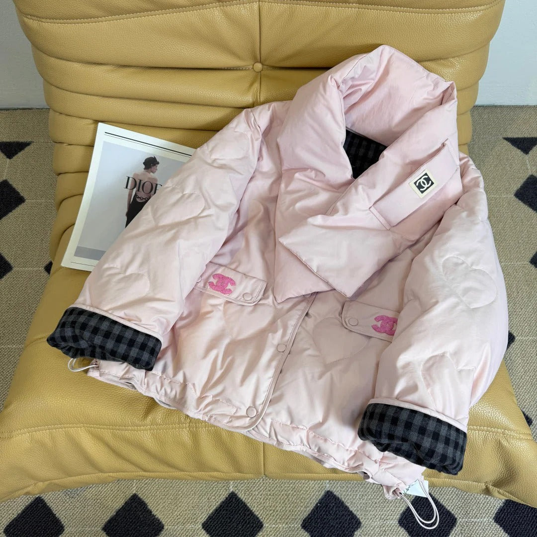 CC 26 Two-piece Jacket Pink and Cream Down Polyester 390426