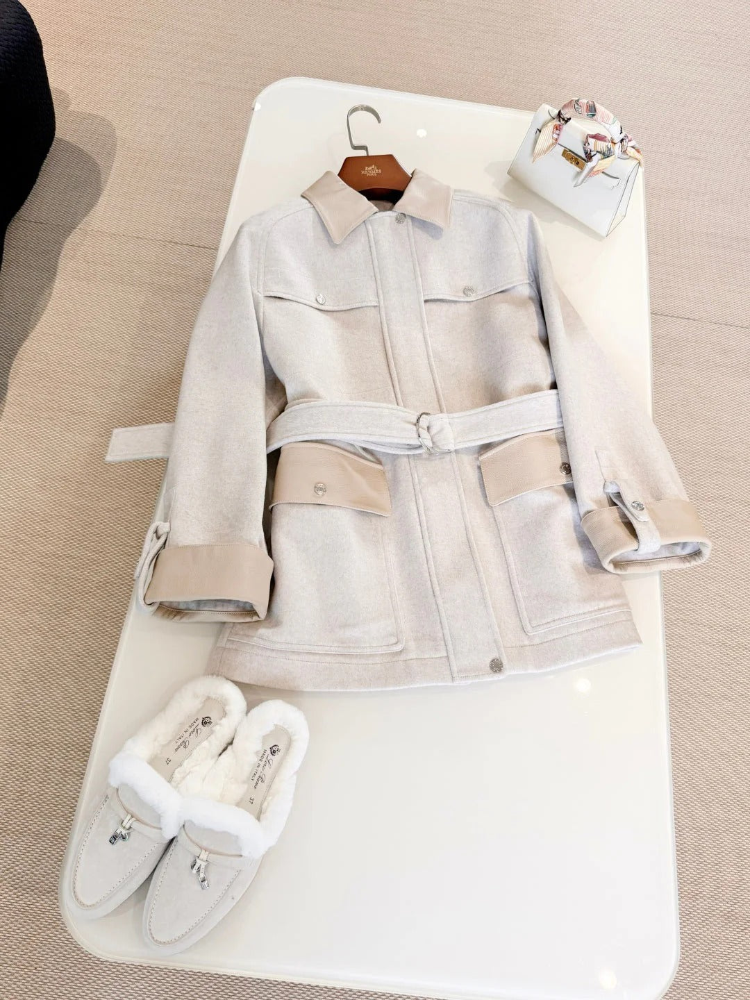 HERMES 25S CASHMERE COAT 309