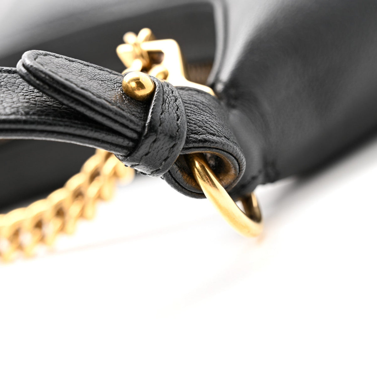 Goatskin Small Aphrodite Shoulder Bag Black