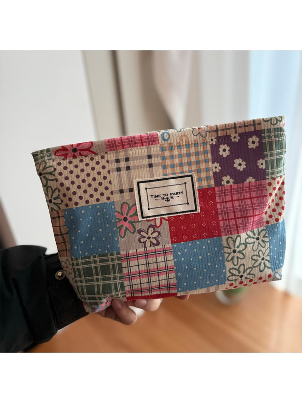 Cosbai - Portable Patchwork Travel Makeup Bag
