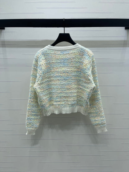 CC 25 Knitted Cardigan Button Blue Wool 305392