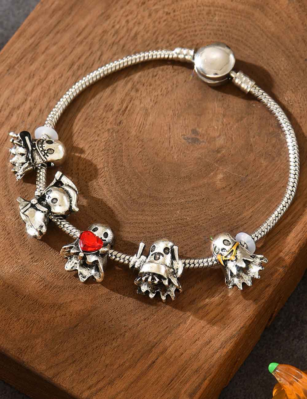 Punk Gothic Skeleton Metal Chain Halloween Bracelet