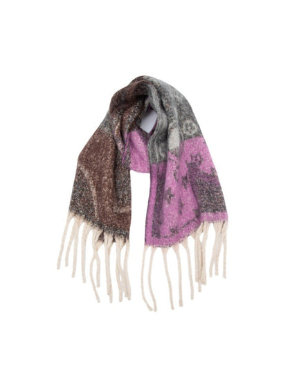Scarvii - Winter Tassel Floral Jacquard Scarf